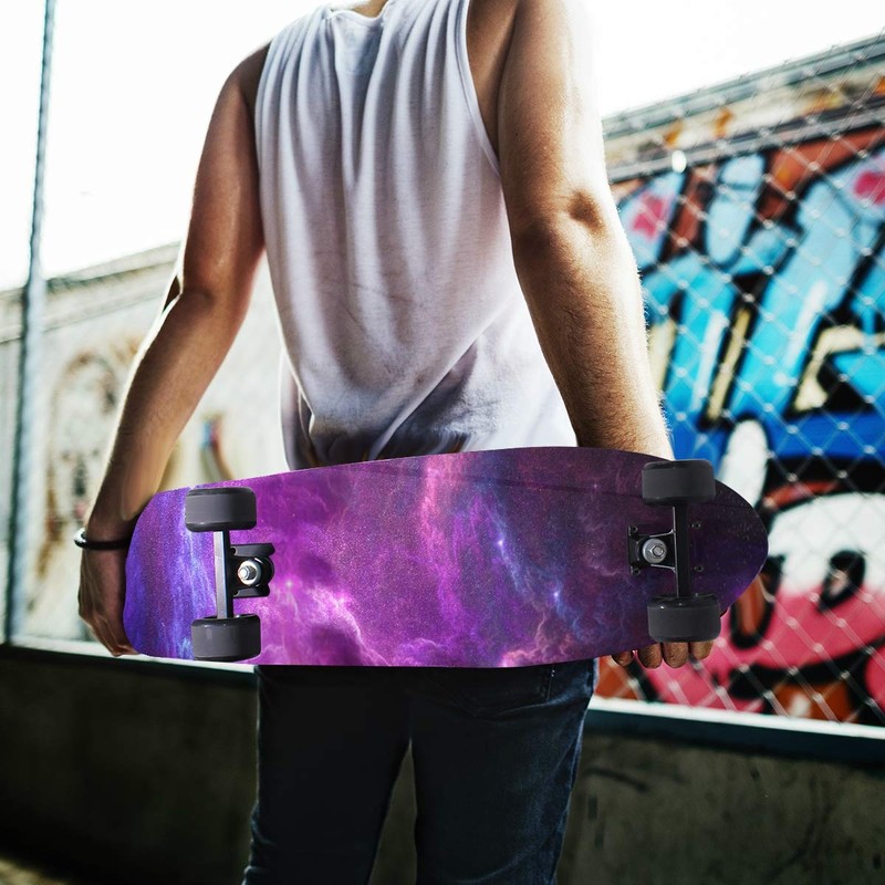 MNSRUU Purple Night Sky Skateboard Grip Tape Sheet Scooter Deck