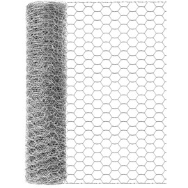 16in x 82ft Chicken Wire, TOYPOPOR 40cm x 25m Poultry Wire Netting Hexagonal Galvanized Mesh Garden Fence Barrier for Pet Rabbit Chicken Fencing (16In x 82FT)
