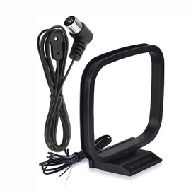 BINGFU 75 Ohm FM Antenna FM and AM Loop Antenna Compatible with Pioneer, Onkiyo, Yamaha, Malanz, Indoor Radio, FM Radio, Bluetooth Home Stereo Receiver, AV Audio, Amplifier, Home Theater Receiver