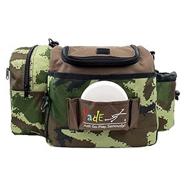 Fade Crunch Disc Golf Bag – Shoulder Strap Design with Insulated Lining for Dual Bag & Cooler Use – Great for Beginner & Intermediate Disc Golfers (Camo)