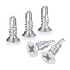 uxcell #8 x 1/2" White Screws Self Drilling Screws, 20pcs