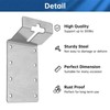 6PCS T Post Bracket, Carbon Steel Vertical Mounting Corner Brace