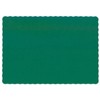Party Favors Plus 50 Hunter Green Paper Placemats Scalloped Edge