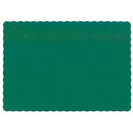 Party Favors Plus 50 Hunter Green Paper Placemats Scalloped Edge 10x14