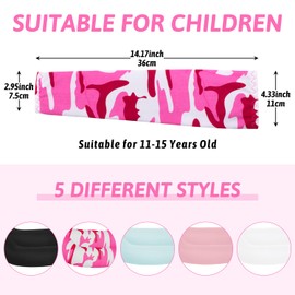 Arm Sleeves Youth 5 Pairs UV Sun Protection Arm Sleeves Cooling Sleeves to Cover Arms Compression Sleeve Youth Baseball Arm Sleeves for Boys Girls Football Basketball Outdoor Sports Arm Sleeves