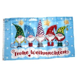 Flag Merry Christmas Gnome 90 x 150 cm