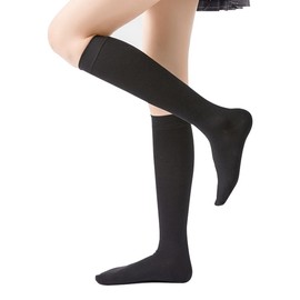 Chamgeco Unisex Compression Socks,15-20mmHg Compression Socks Compression Knee-High Stockings Circulation Best Support for Running Cycling Hiking Athletic Nurses,Soft & Breathable (One Size, 1 pair)