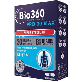 Natures Aid Bio360 Pro-30 MAX (30 Billion Bacteria), 60 Capsules (Pack of 5)