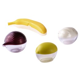 Snips, Set 4 Behälter Kühl Sparen Sie Frische, Mealprepboxen für Lebensmittel, Frischhaltedosen Speichern Sie Zitrone, Zwiebel, Knoblauch und Banane, Made in Italy, Bpa Free