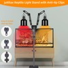 juttilax Dual Reptile Lamp Stand Reptile Heat Lamp Stand, Adjustable