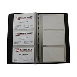 Exxo by HFP Business Card File with Document Wallets 210x120mm Black