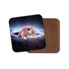 Square Single Coaster - Space Rabbit Bunny Animals Black Hole