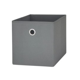 Mainstays Collapsible Fabric Cube Storage Bin10.5" x 10.5", Grey Flannel, 4 pack