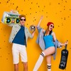 Gejoy 2 Pieces Inflatable Radio Boombox Inflatable Mobile Phone Props