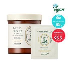 SKINFOOD Water Parsley Clear Pad 60 Pads Special Offer (+10 Pads) - SKINFOOD Water Parsley Clear P