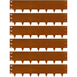 Corten Steel Landscape Edging 12 Inch,20Ft 6-Pack Rust-Resistant Metal Landscape Edging,Steel Edging for Landscaping,Yard,Garden,Lawn