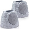 GGII 2-Pack Rock Speakers Outdoor Water-Resistant IP44, Multi-Sync Up to