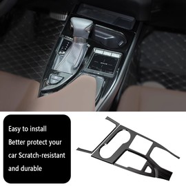 KELEIMAI Car Accessories Fit for Lexus UX 200 250h UX200 UX250h 2019-2022 Gear Shift Knob Console Panel Trims Cover (Brushed Black) 3PCS Stainless Steel