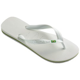 Havaianas Men's Brazil Flip Flop Sandal, White, 8 M US