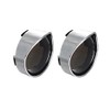 NTHREEAUTO Smoked Bullet Turn Signal Light Lens Cover with Chrome