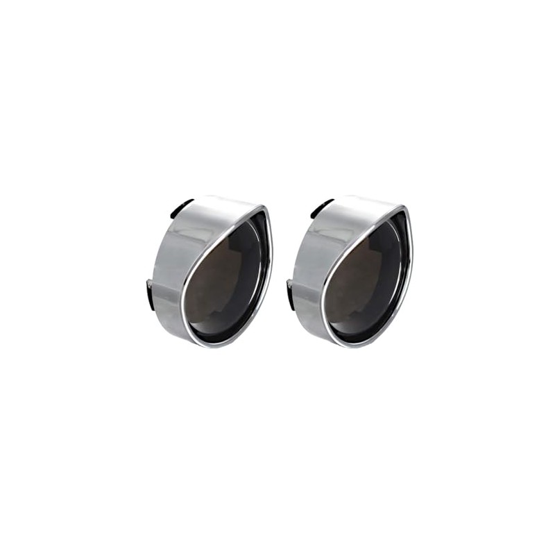 NTHREEAUTO Smoked Bullet Turn Signal Light Lens Cover with Chrome