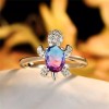 Dtup Anillo De Tortuga Plata S925 Símbolo De Suerte Y