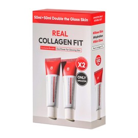 TOSOWOONG Real Collagen Fit, Hydrolyzed Collagen Wrapping Mask, Peel Off Facial Mask for elasticity, Hydrating, Glow, Glass Skin, Face Moisturizer, Self Care, Korean Skin Care, 50ml, 1.69 fl. oz. (3.38 Fl Oz (Pack of 2))