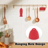 4 PCS Cast Iron Handle Cover Silicone Red Pot Holders
