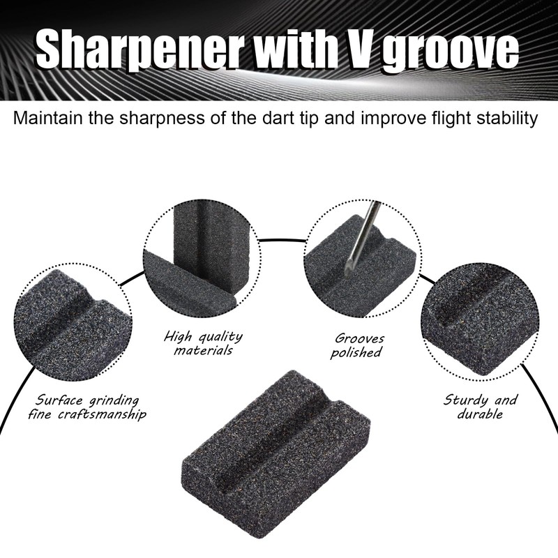 ASelected 12 Pack Dart Sharpener, V-Sharp Sharpening Stone Darts Sharpener