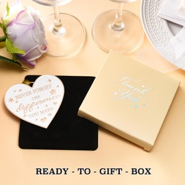 Thank You Gifts-Never Forget The Difference You Make, Metal Ornament Keepsake Sign Heart Plaque Farewell Going Away Goodbye Appreciation Retirement Gifts for Women Coworker Friend Teacher Employee