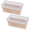 Tiawudi 2 Pack Bread Box, Plastic Bread Container, Large Sandwich