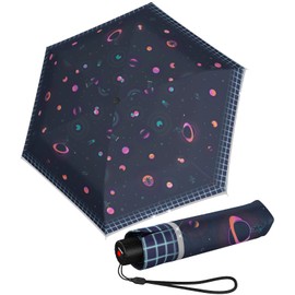 Knirps Children's Pocket Umbrella Rookie Reflective with Reflective Trim, moonmen, Modern