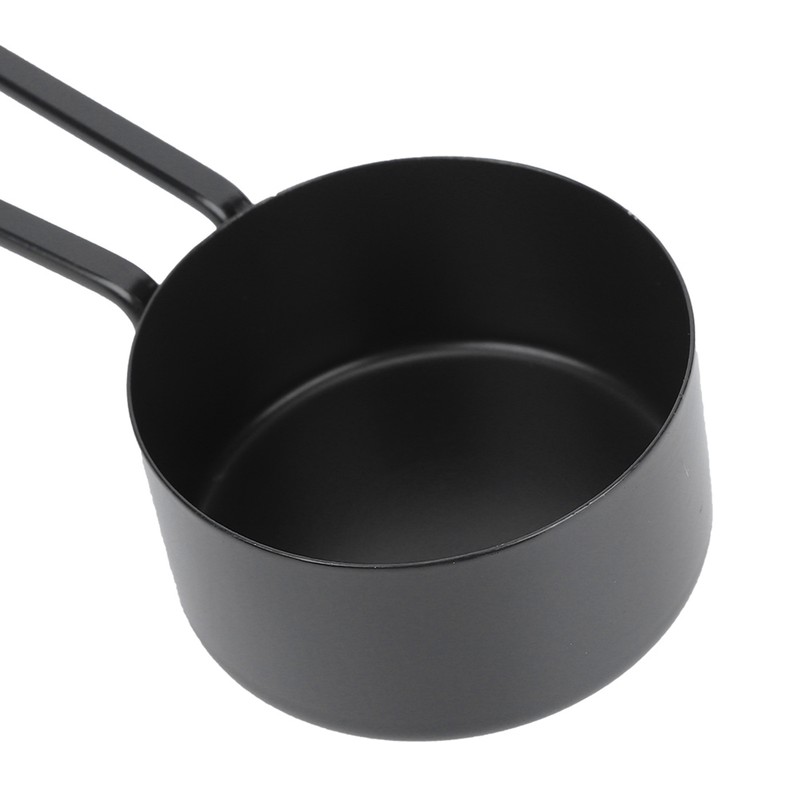 9PCS Black Stainless Steel Measuring Cups Set Coffee Spoon with