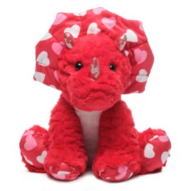 Bearington Collection Red Dinosaur Plush Stuffed Animal for Girls 11 in Valentine's Day Gift