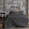 Komfortec Bed Linen Set, microfibre, Charcoal, 155x220 + 1x 40x80