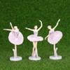 3Pcs Ballerina Statues Desktop Ornament Plastic Dancing Girl Crafts Dancer