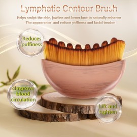 2025 Neue Lymphatische Gesicht, Lymphatic Contour Face Brush, Lymphatische Kontur Gesichtsbürste, Lymphatic Drainage Dry Brushing Face Brush, für Gesicht, Kinn und Jawline Sculpting