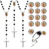 12 PCS Our Lady Of Guadalupe Black Bead Scented Rosaries