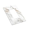 ybclf White Grey Marble Light Switch Cover 1 Gang Single
