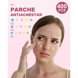 RENDIN Parches para Acne - 400 Piezas Pimple Patch, Parches para Espinillas, Lindas Cubiertas de Estrellas para Granos, para Todos Los Tipos de Piel