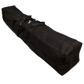 Adroit Heavy Duty Double Zipper Black Canvas Bag | 48" (121.9 cm) x 7.5" (19.1 cm) x 8.5" (21.6 cm) | Interlocking Security | Double-Reinforced Nylon Straps | Travel & Storage Essential