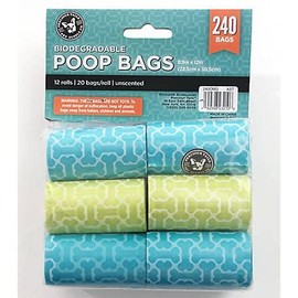 Precious Tails Poop Bags for Dogs, Leak Resistant, Unscented, Pet Friendly Dog Waste Bags with Sayings (240 Count Without Sayings)
