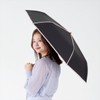 Nifty Colors 2370BK Folding Umbrella, Blackout Piping Mini