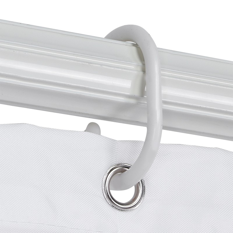 Elegant Black and White Polyester Bathroom Shower Curtain Waterproof Mildew