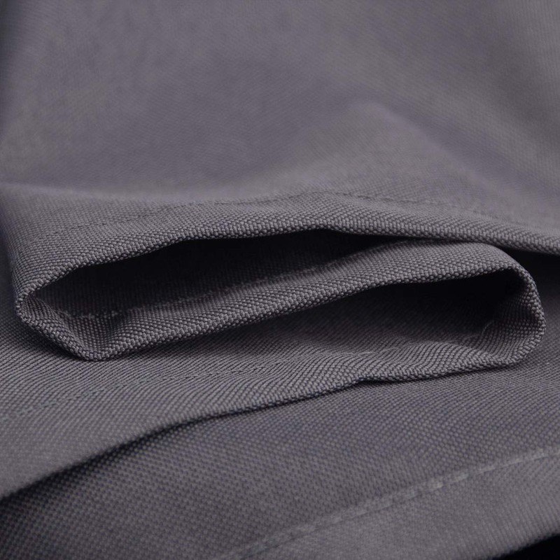 Homehold Charcoal Grey Shower Curtain With Hooks, 180cm Wide By