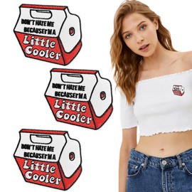 3 PCS Don't Hate Me Because I'm a Little Cooler Embroidered Patch, Embroidered Sew Iron On Patch for Clothes Bags Hats T-Shirts Jeans Jackets DIY Accessory