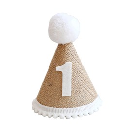 1 x Birthday Party Hat Children's Hats 1 Birthday Hat Boy 1st Birthday Party Hat for 1st Birthday Girl Hats Rose Linen The Dog Hat Baby
