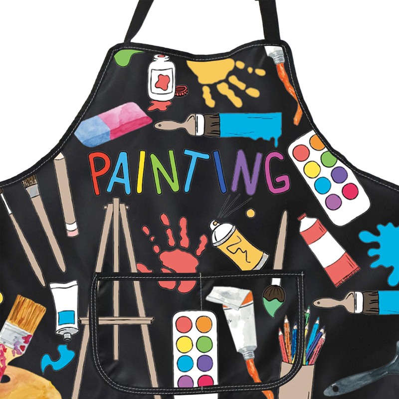 PXTIDY Painting Apron Paint Artist Apron with Pockets Waterproof Artist