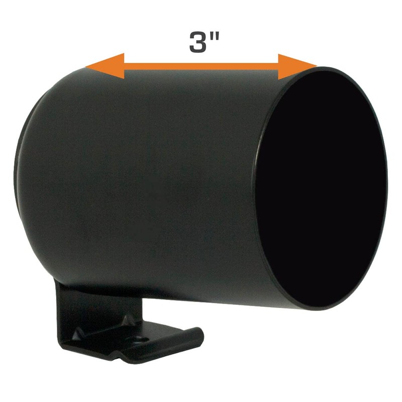 GlowShift Universal Fitment Black Single Gauge Metal Dashboard Pod Holder