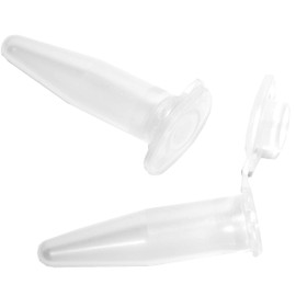 Pack of 100 Reaction Vessels, Transparent Centrifuge Tubes, Micro Tubes Made of Polypropylene (PP), Plastic Container, Globule Container, Plastic Cone with Cap, Approx. 1.5 PP/ml